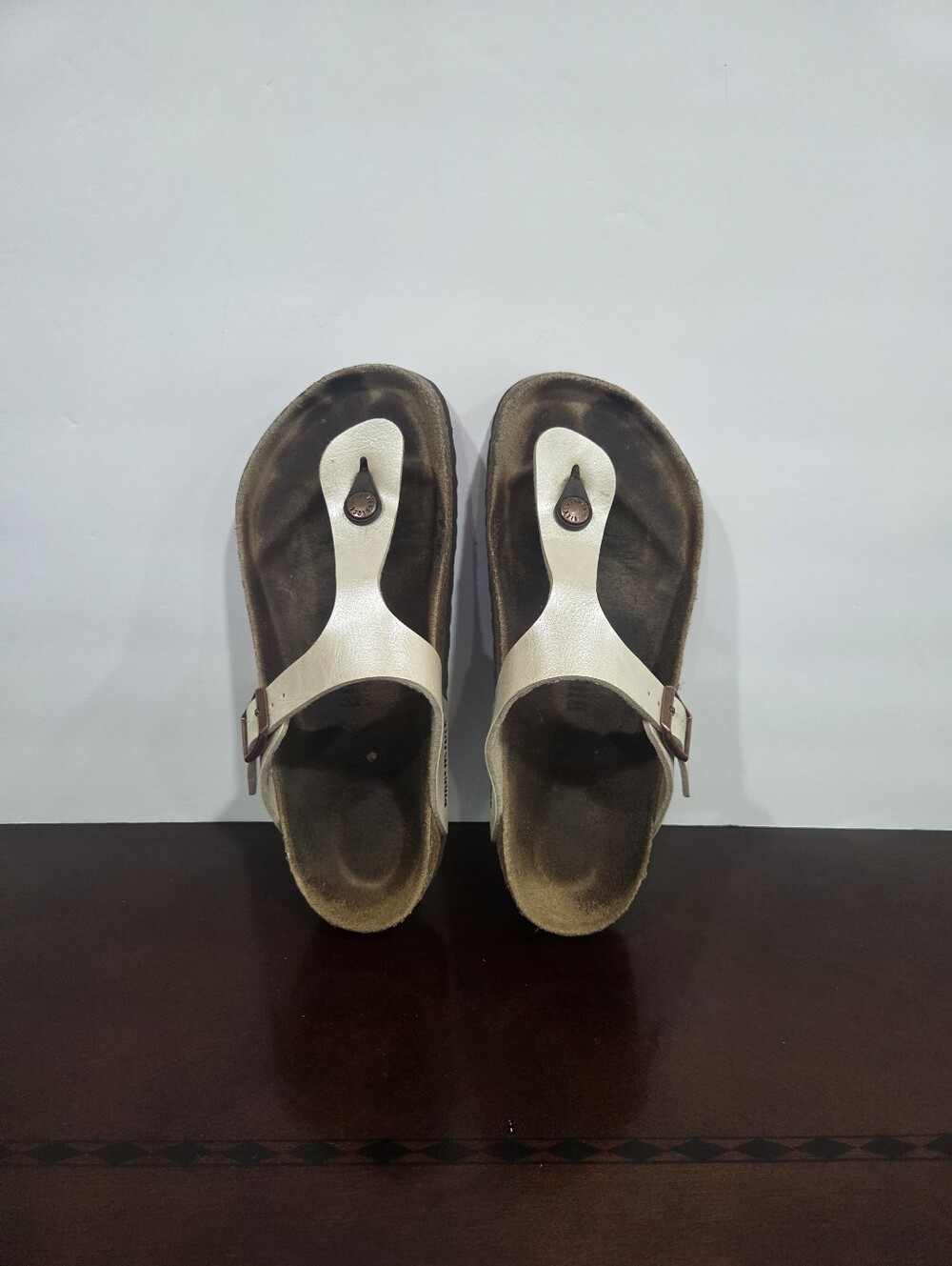Birkenstock  Leather Toe-Post Sandals with Adjustable Strap Sz.37